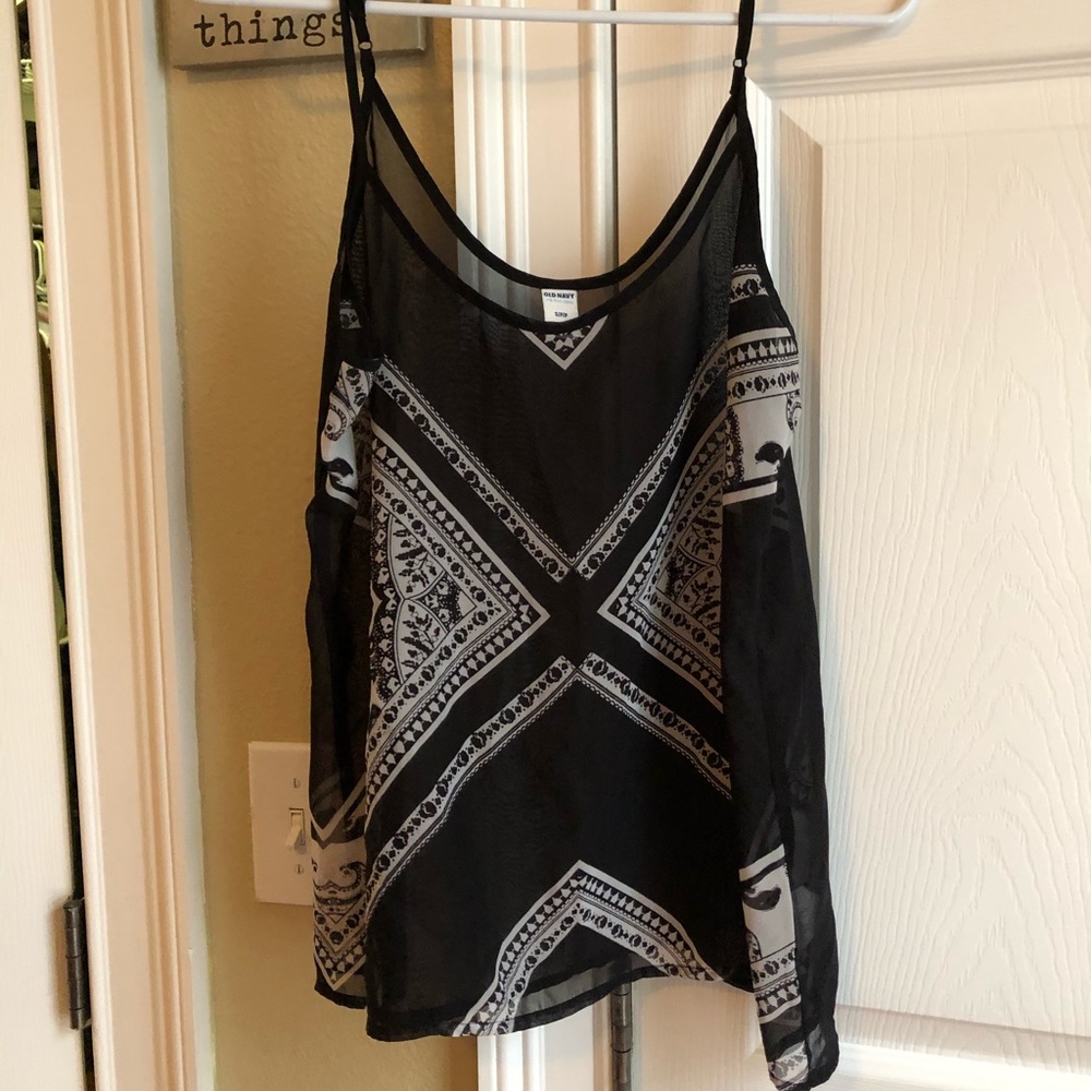 Sheer kerchief tank